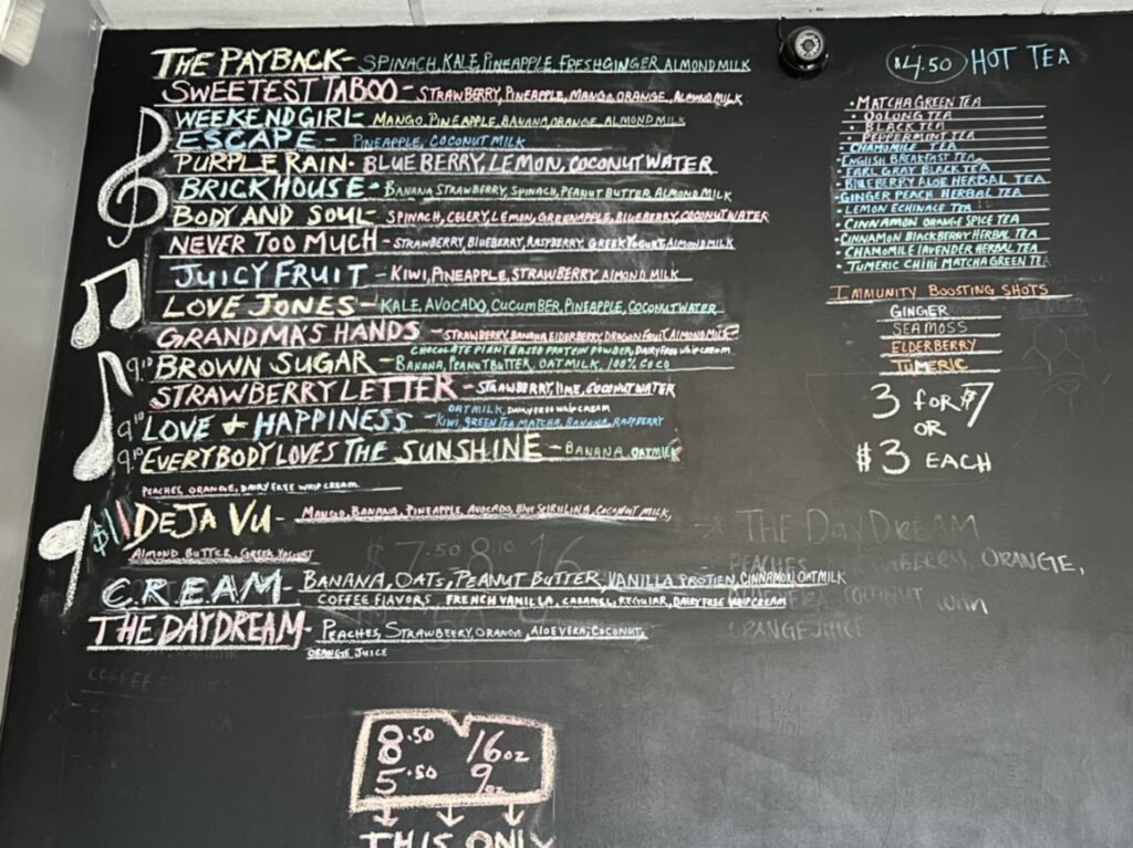 Smoothie Groove Menu 3